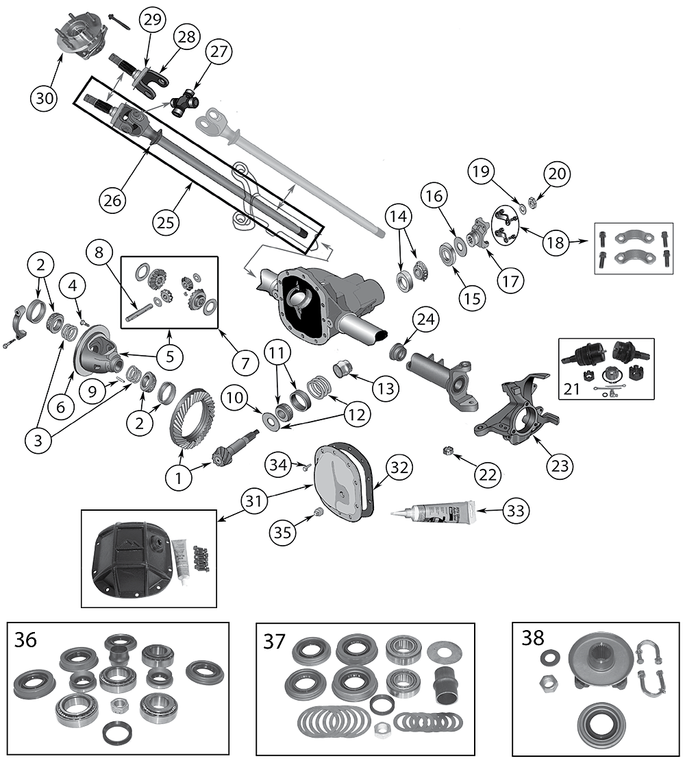 Front Axle DANA 30