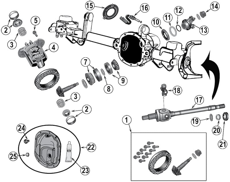 Front Axle DANA 44