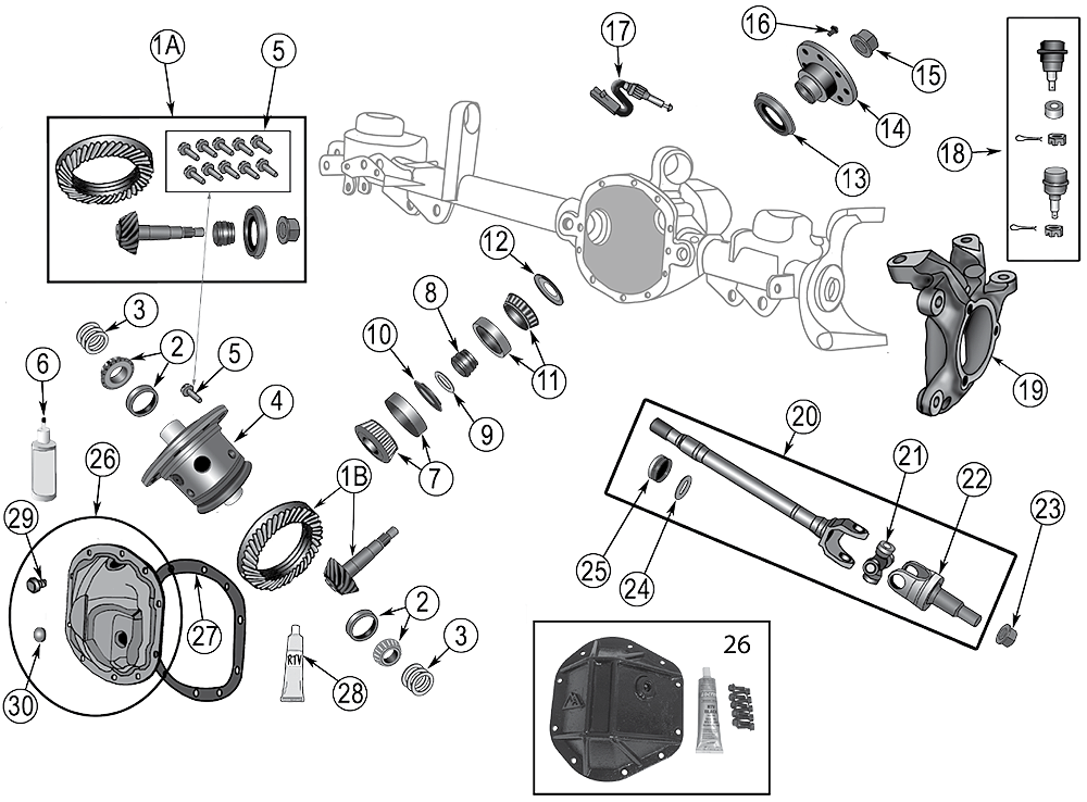 Front Axle DANA 44