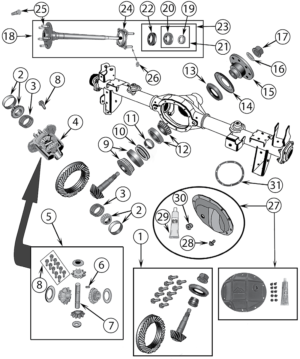 Rear Axle DANA 35